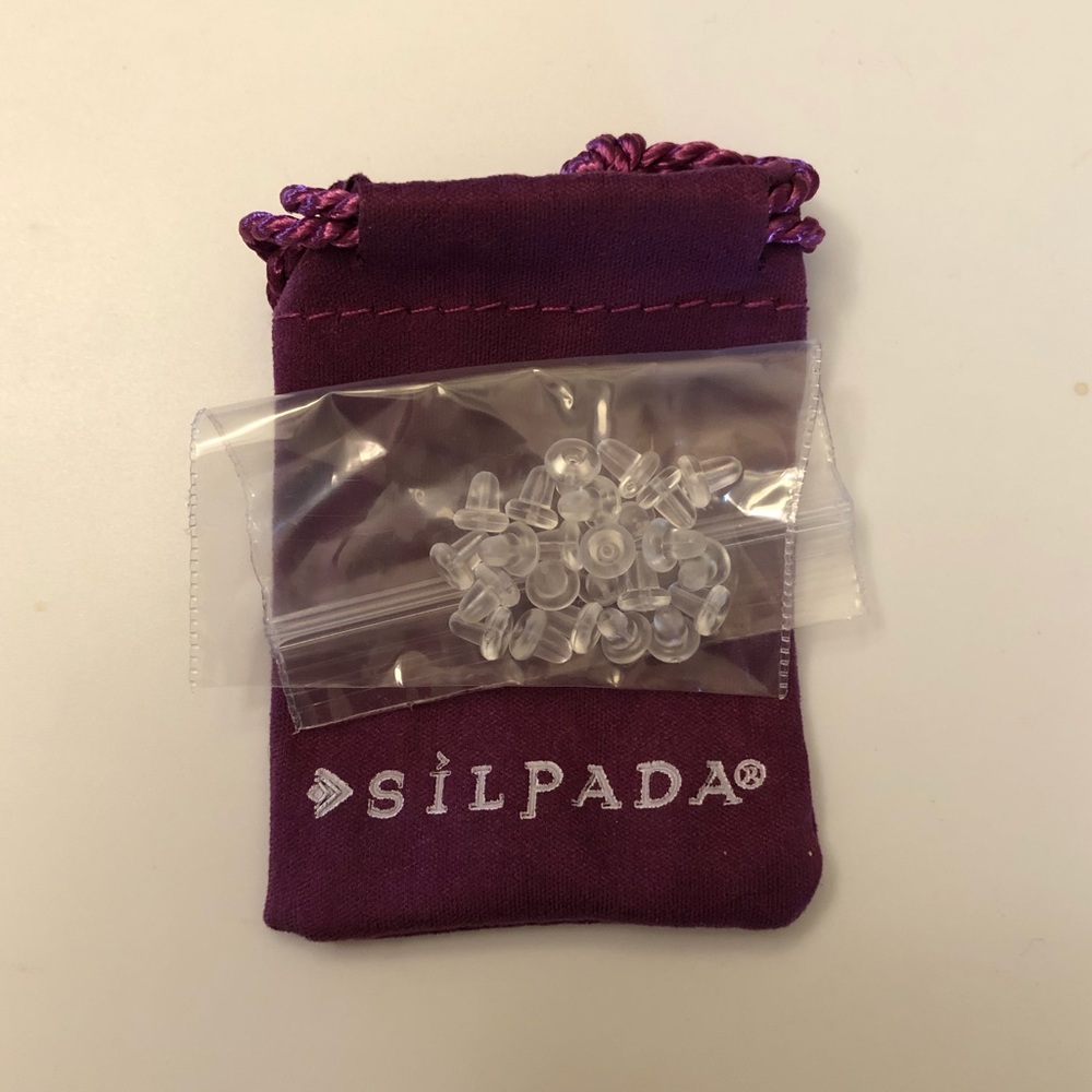 Silpada Bullet Rubber Earring Backs - Set of 12 NEW - Picture 5 of 10